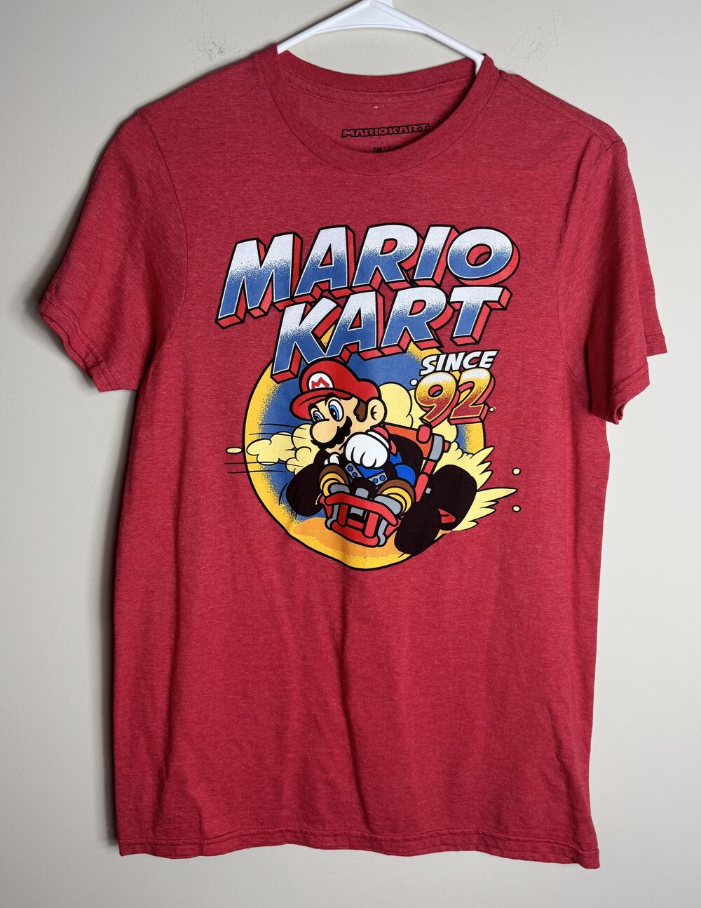 Mario Kart Small Red Cotton-Polyester Graphic T-Shirt